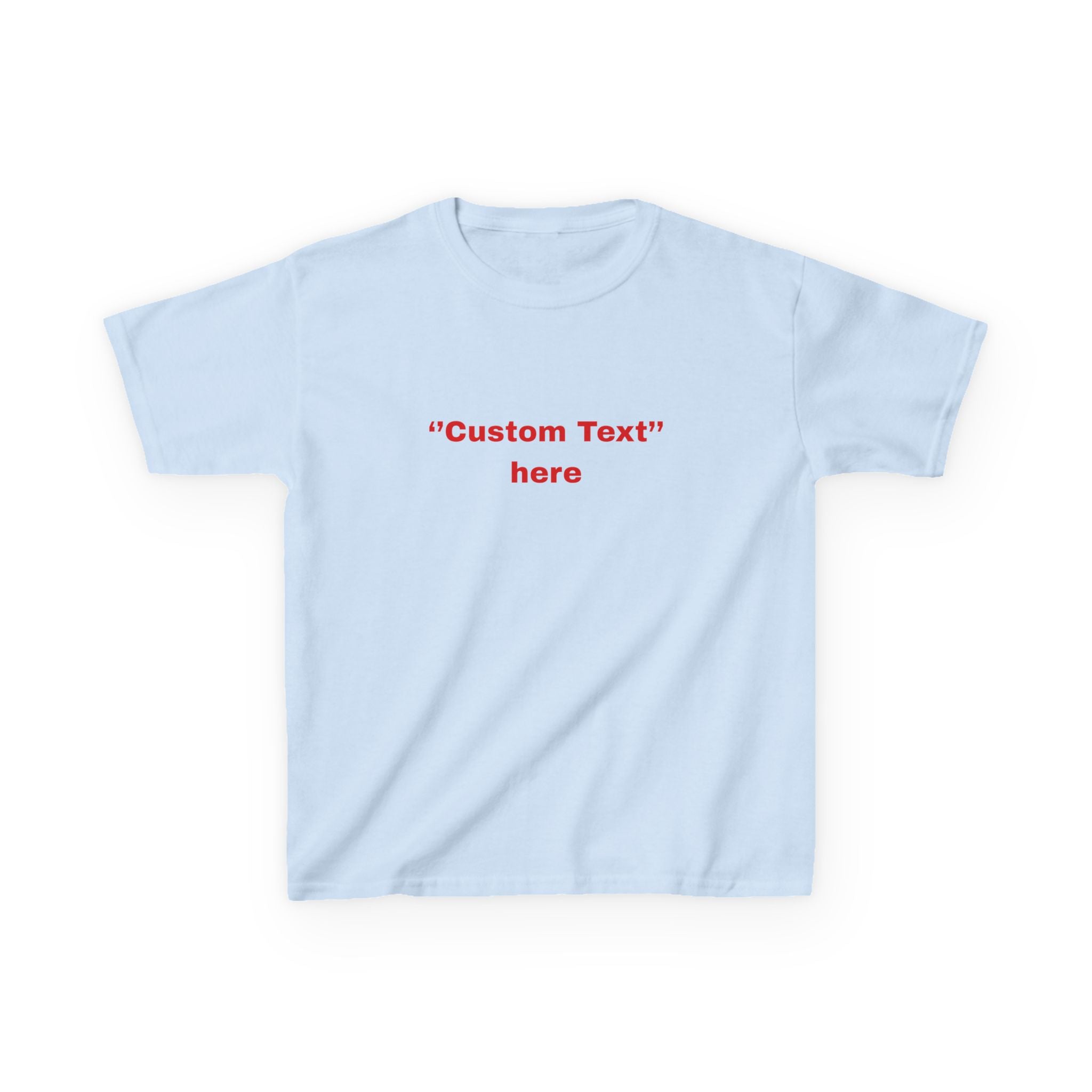 Custom Text Baby Tee - Y2K Fitted T-Shirt