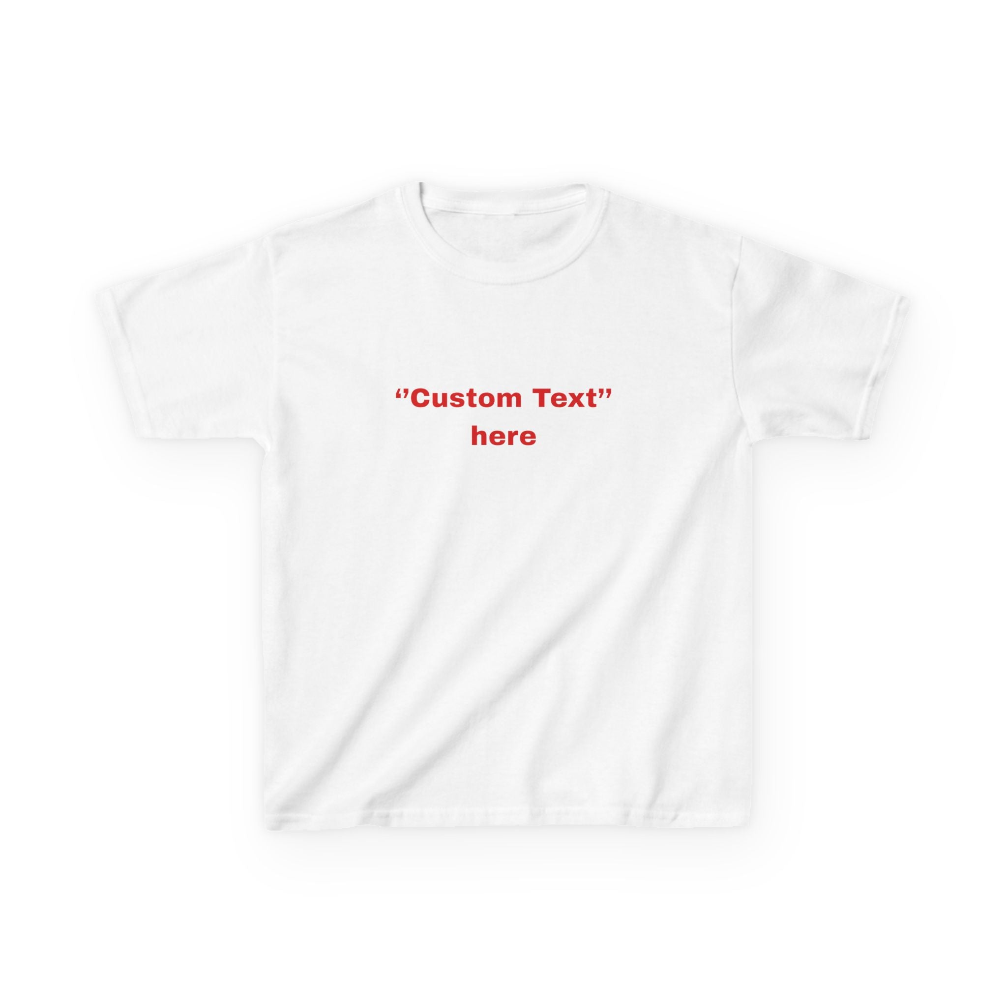 Custom Text Baby Tee - Y2K Fitted T-Shirt