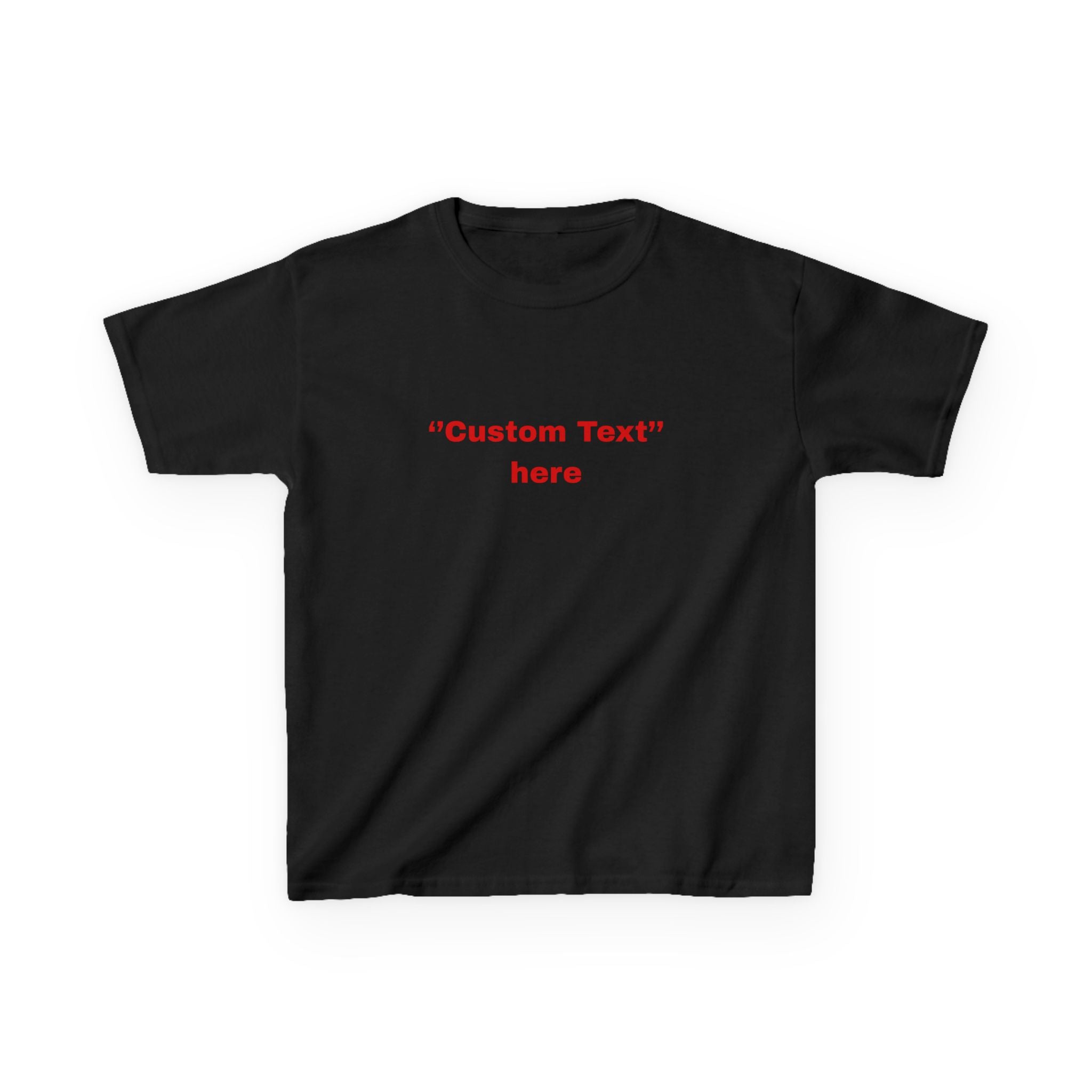 Custom Text Baby Tee - Y2K Fitted T-Shirt