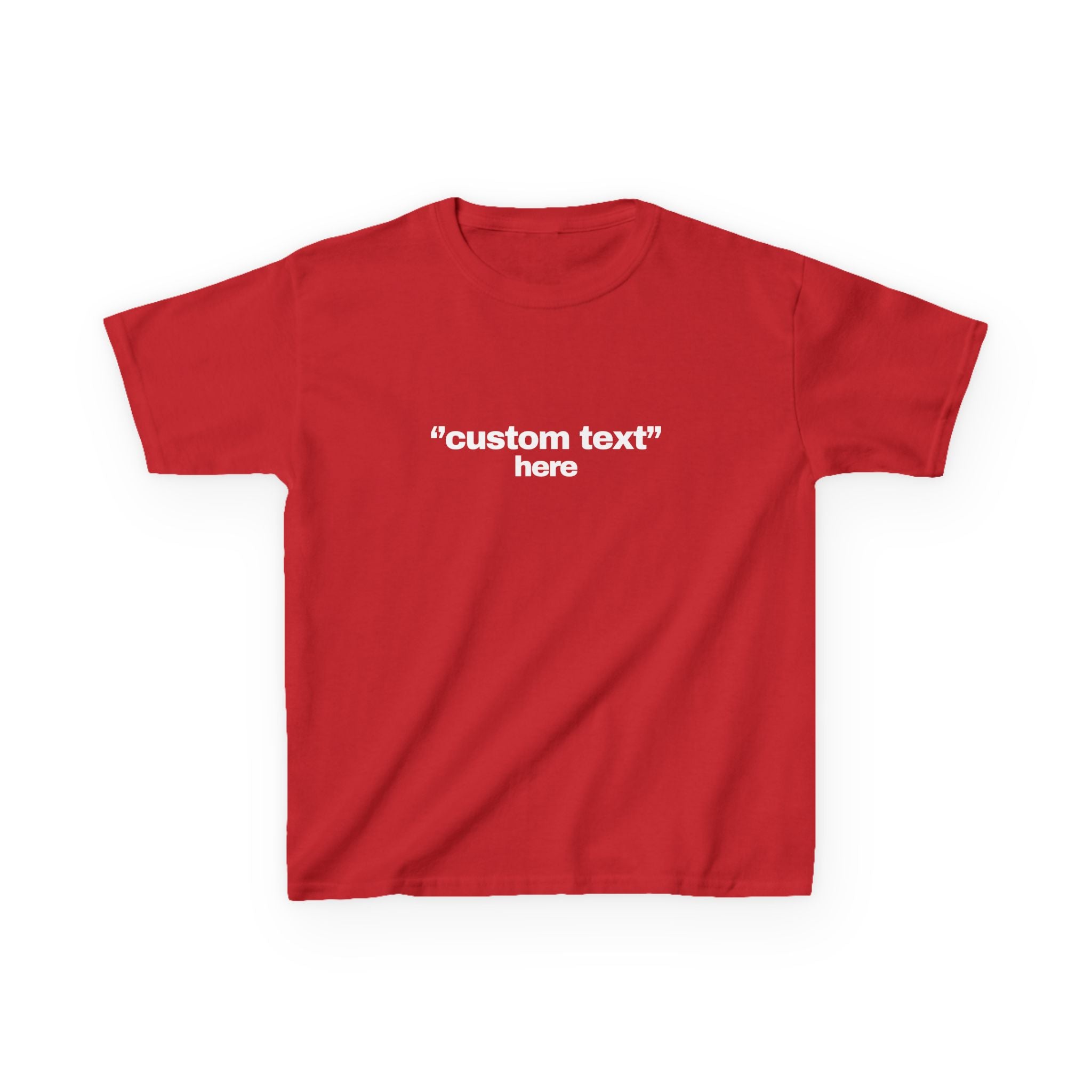 Custom Text Baby Tee - Y2K Fitted T-Shirt