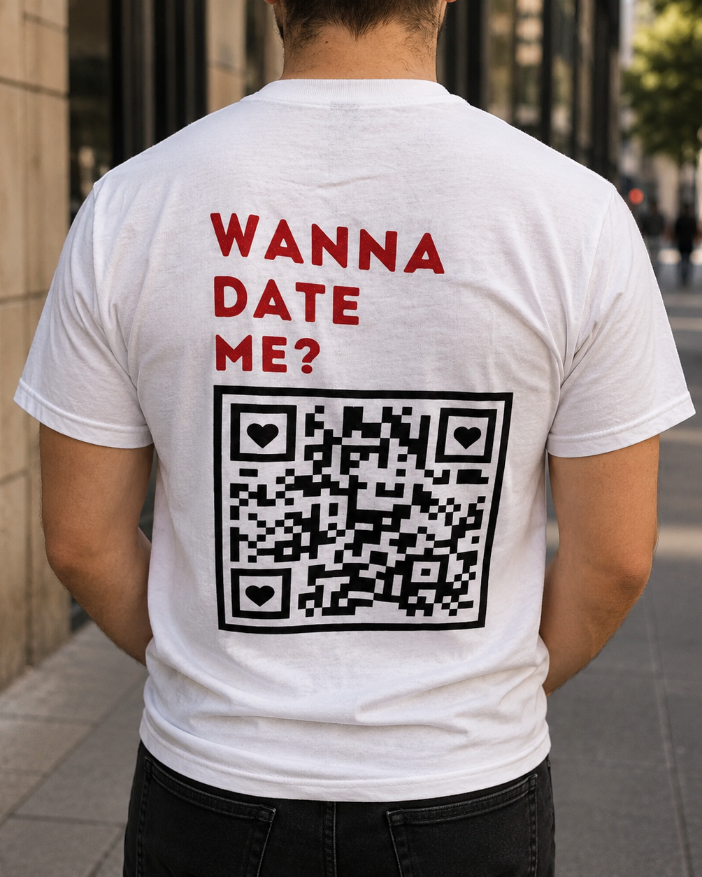 Wanna Date Me QR Tee - Viral Streetwear Unisex T-shirt